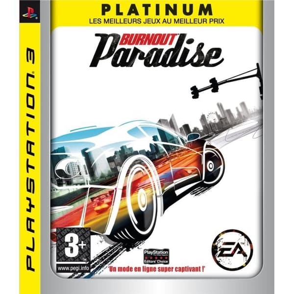 BURNOUT PARADISE PLATINUM / PS3-konsolspel- USED