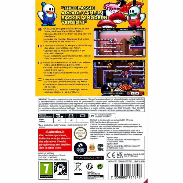 Snow Bros Nick & Tom Special Nintendo Switch