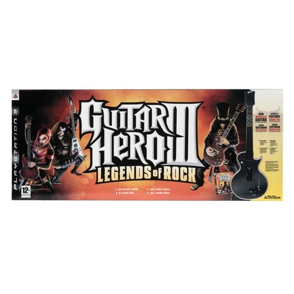 GUITAR HERO 3 (Spel + Gitarr) / PS3-konsolspel- USED