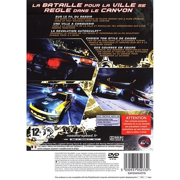 NEED FOR SPEED CARBON / PS2 KONSOLSPEL- REFURBISHED