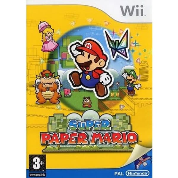 SUPER PAPPER MARIO / SPEL FÖR NINTENDO Wii-KONSOL- USED