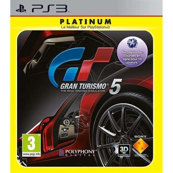 GRAN TURISMO 5 PLATINUM / PS3 konsolspel- REFURBISHED