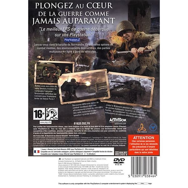 CALL OF DUTY 3 EM WALK TILL PARIS / KONSOLSPEL- REFURBISHED