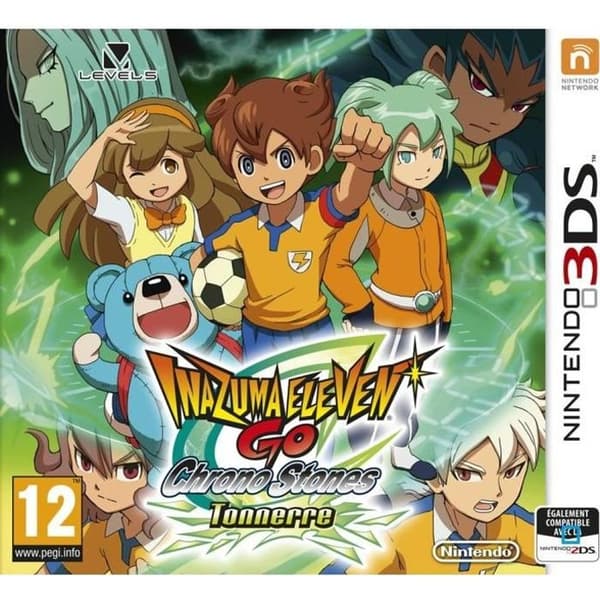 Inazuma Eleven Go Chrono Stones Thunder 3DS-spel- USED