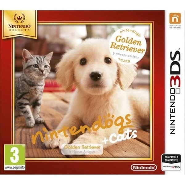 Nintendogs + Cats: Golden Retiever - Välj - 3DS - 115165- REFURBISHED