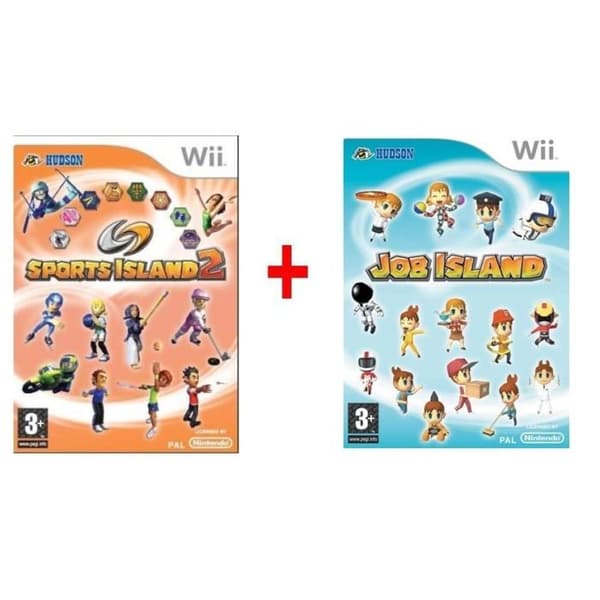 PACK JOBB + SPORTS ISLAND 2 / Wii-konsolspel- USED