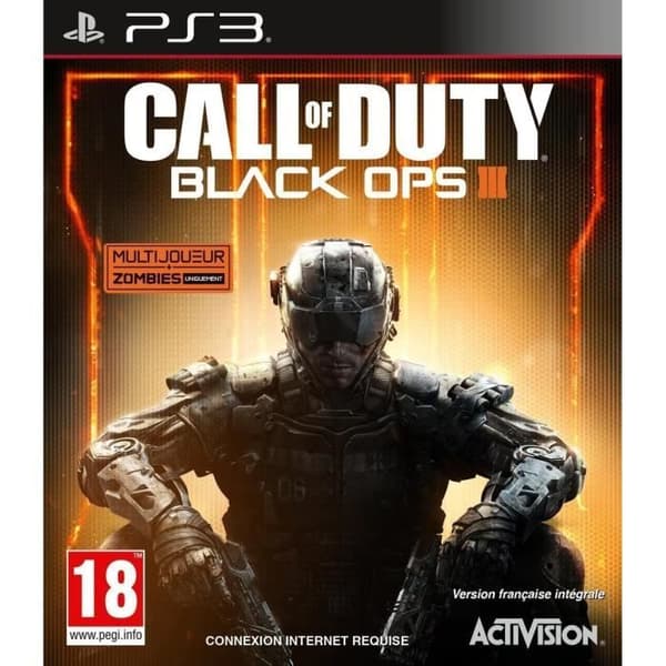 Spel PS3 - Activision - Call of Duty Black Ops III - Flerspelarläge - Zombies-läge - PEGI 18+- USED
