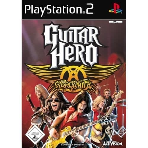 PS2-spel - GUITAR HERO: AEROSMITH - Tysk import - Musikal- REFURBISHED