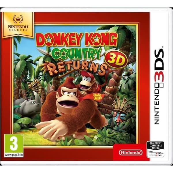 Donkey Kong Country Returns 3DS-spel Nintendo väljer YY64- REFURBISHED