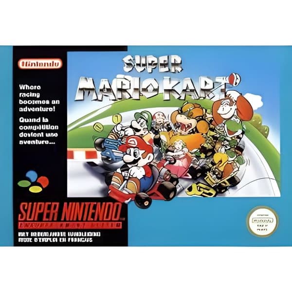 spel för super nes mario kart- REFURBISHED