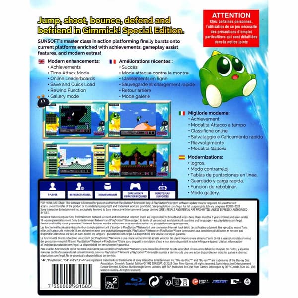 Gimmick Special Edition Playstation 4 PS4