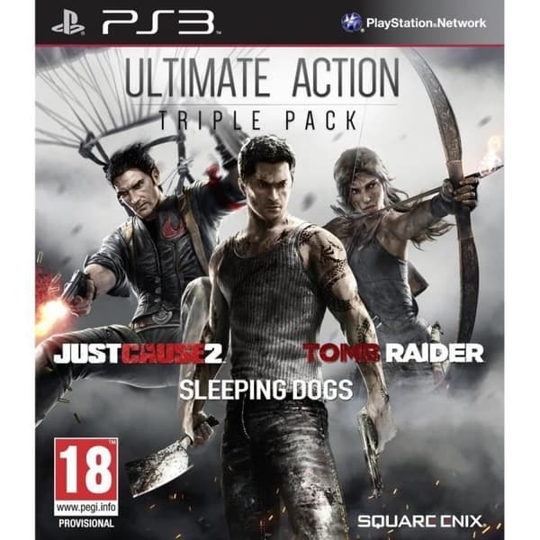 Bundle Tomb Raider+Just Cause 2+Sleeping Dogs PS3