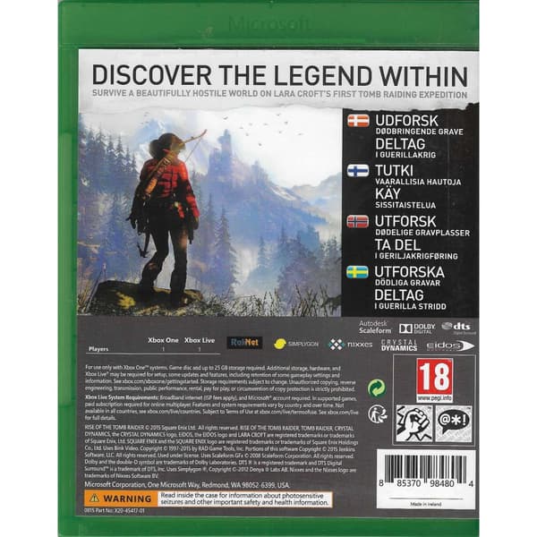 Rise of the Tomb Raider Xbox One Nordic (Begagnad)
