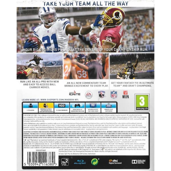 Madden NFL 17 Playstation 4 PS4 (Begagnad)