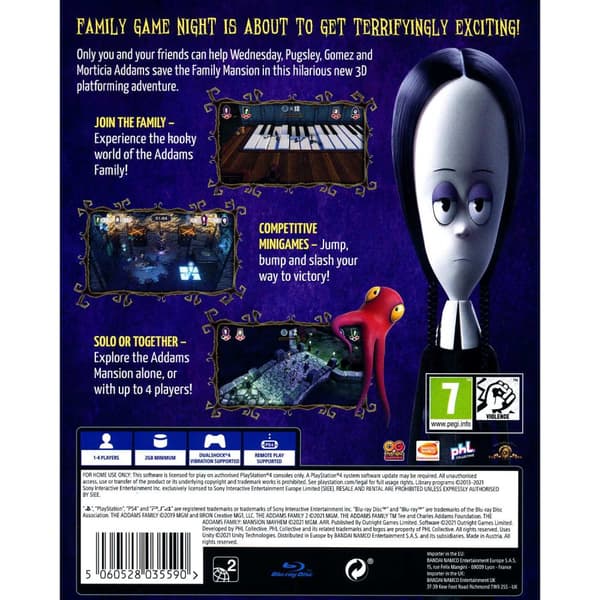 The Addams Family Mansion Mayhem Playstation 4 PS4