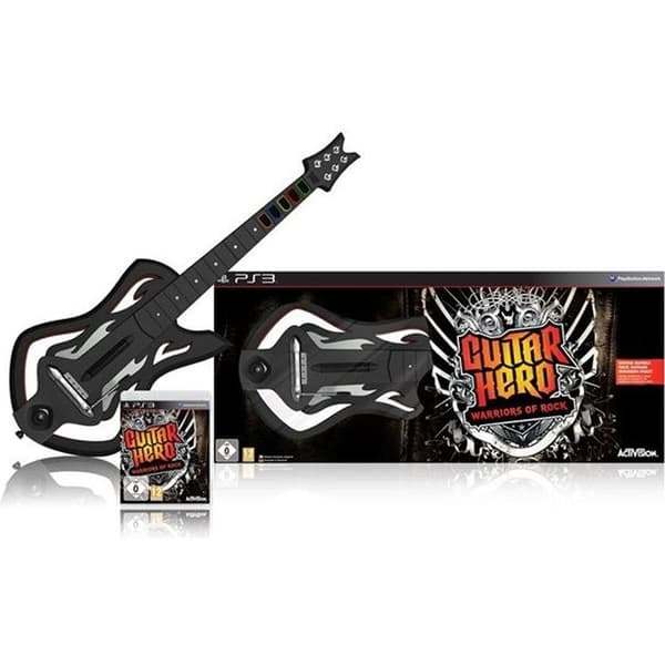 GUITAR HERO Warriors of Rock + GUITAR / Konsumentspel- USED
