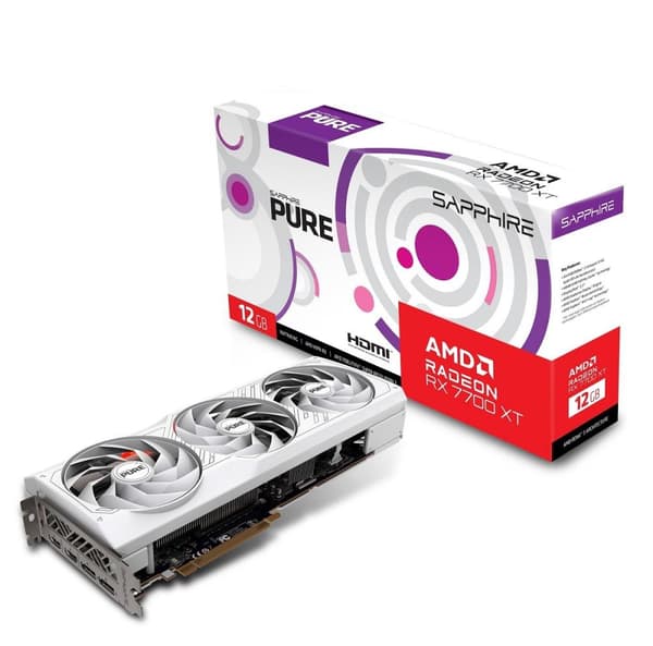 Graphics Card|SAPPHIRE|AMD Radeon RX 7700 XT|12 GB|GDDR6|192 bit|PCIE 4.0 16x|2xHDMI|2xDisplayPort|11335-03-20G Hvid