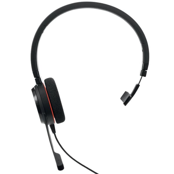 JABRA EVOLVE 20 MS Mono USB Headband, Noise cancelling,USB connector, with mute-button and volume control on the cord, with foam ear cushion, Microsof