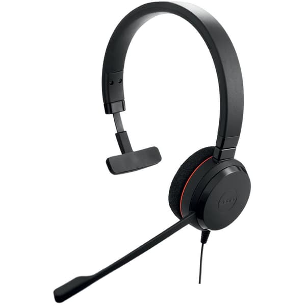JABRA EVOLVE 20 MS Mono USB Headband, Noise cancelling,USB connector, with mute-button and volume control on the cord, with foam ear cushion, Microsof