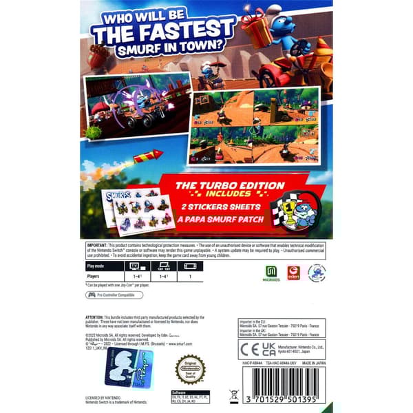 Smurfs Kart Turbo Edition Nintendo Switch