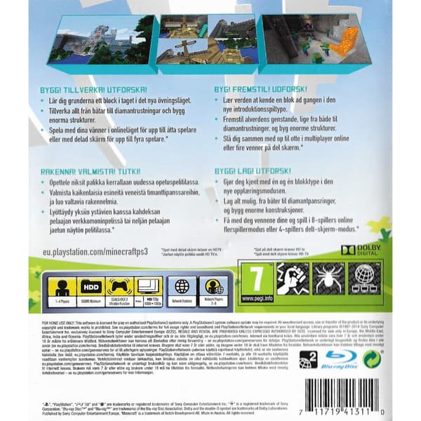 Minecraft Playstation 3 PS3 Nordic (Brugt)