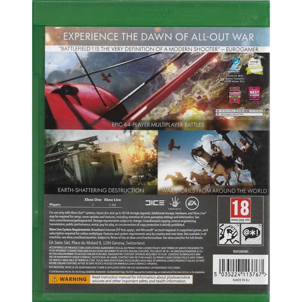 Battlefield 1 Xbox One (Brugt)