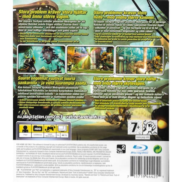 Ratchet & Clank Tools of Destruction Playstation 3 PS3 Nordic (Brukt)