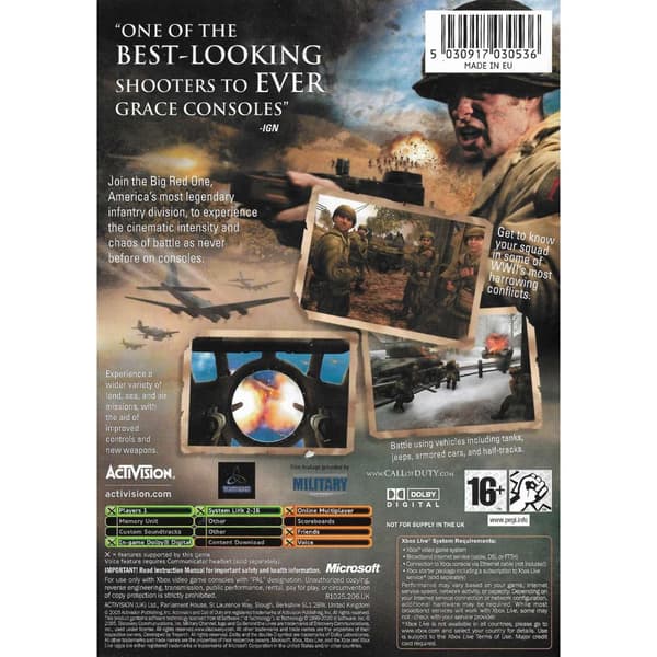 Call of Duty 2 Big Red One Xbox (Brugt)