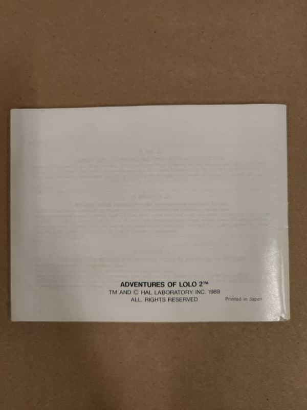 Adventures of Lolo 2 - Nintendo 8-bit – SCN – CiB