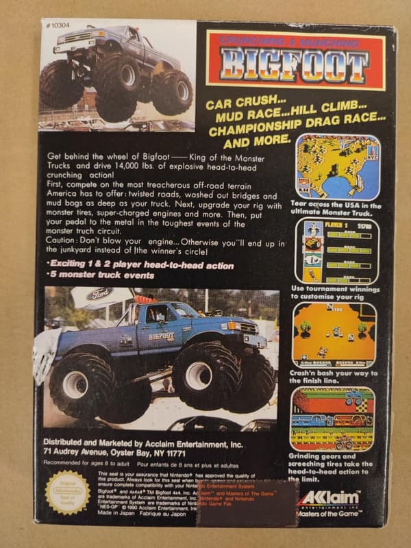 Bigfoot - Nintendo 8-bit – SCN – CiB