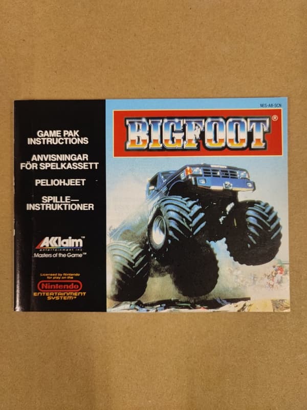 Bigfoot - Nintendo 8-bit – SCN – CiB