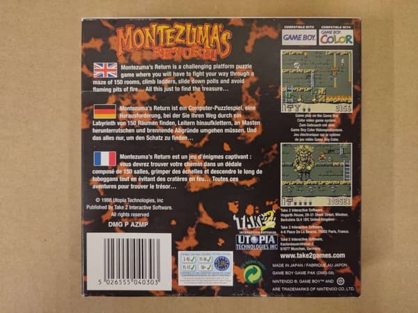 Montezuma's Return! Gameboy Color GBC KOMPLETT