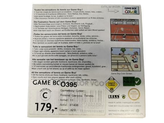 Roland Garros French Open - Gameboy Color - EUR - CiB