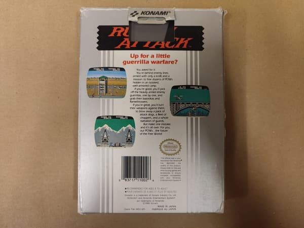 Rush'n Attack - Nintendo 8-bit – SCN – CB No manual