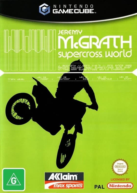 Jeremy McGrath Supercross World GC Nintendo GameCube KOMPLETT