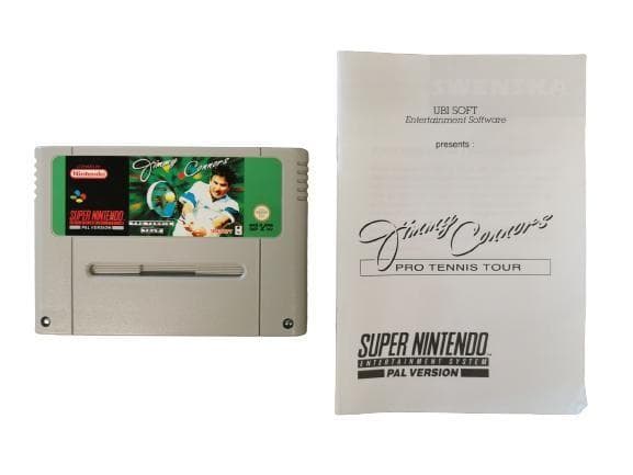 Jimmy Connors Pro Tennis Tour Super Nintendo Endast Kassett och Manual