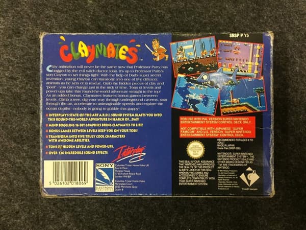 Claymates Super - Super Nintendo - PAL/EUR - KOMPLETT