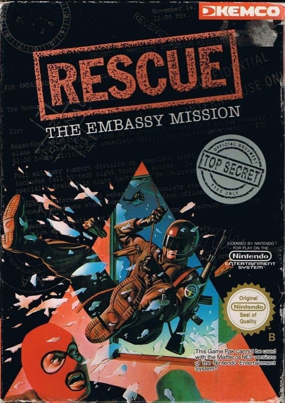 Rescue: The Embassy Mission - Nintendo 8-bit / Nes - SCN - Cart only
