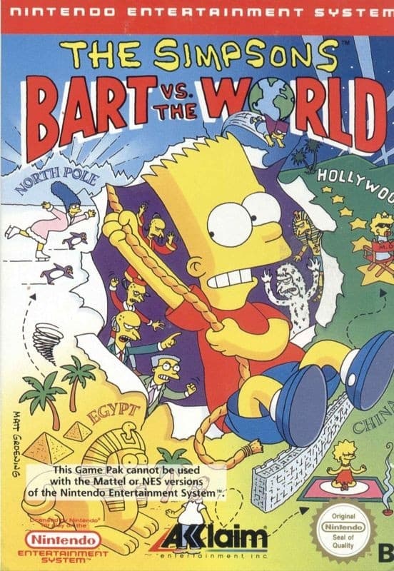 The Simpsons: Bart vs. the World - Nintendo 8-bit - SCN - CB No manual