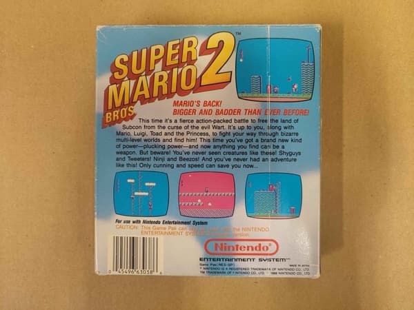 Super Mario 2 - Nintendo 8-bit / Nes – SCN – Cart only