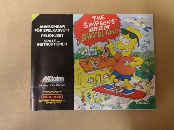The Simpsons: Bart vs. the Space Mutants - Nintendo 8-bit – SCN – CiB