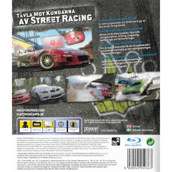 Need for Speed ProStreet Playstation 3 PS3 Swedish (Brugt)