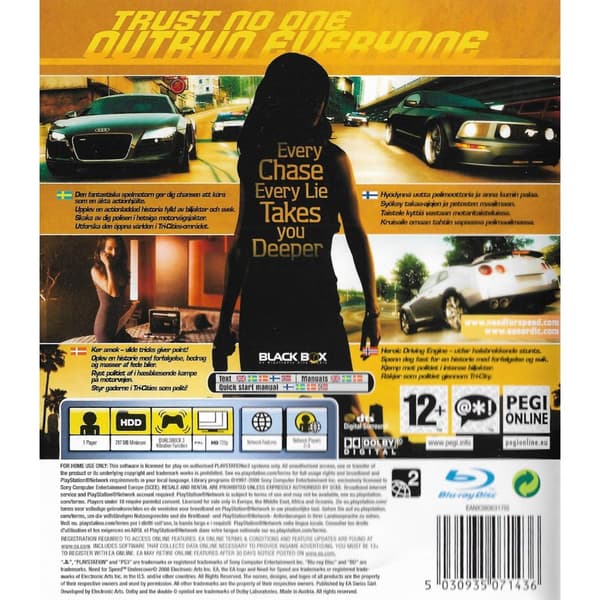 Need for Speed Undercover Playstation 3 PS3 Nordic (Käytetty)