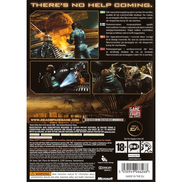 Dead Space Xbox 360 Nordic (Brukt)