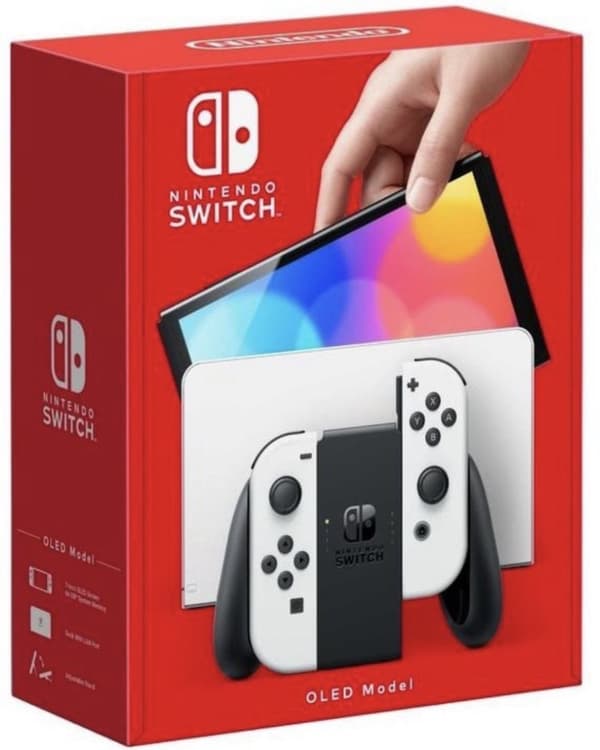 Nintendo Switch Basenhet OLED Model med Vit Joy-Con - Nintendo Switch (begagnad) Vit