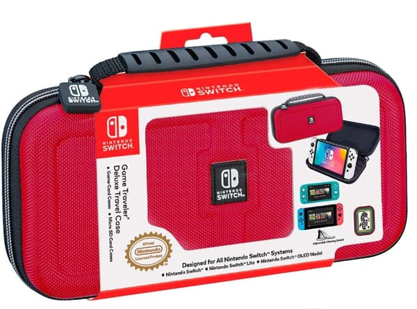 Bigben Nintendo Switch Interactive Official Deluxe Travel Case - Red (Nintendo Switch)