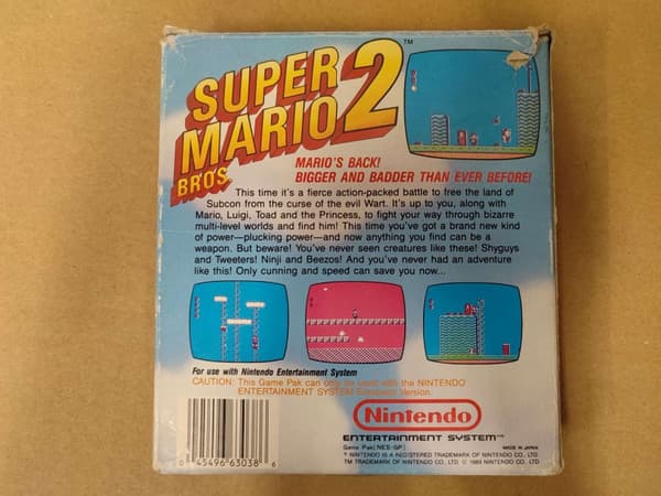 Super Mario Bros. 2 - Nintendo 8-bit - SCN - CB No manual