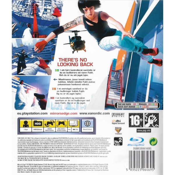 Mirrors Edge Playstation 3 PS3 Nordic (Brukt)