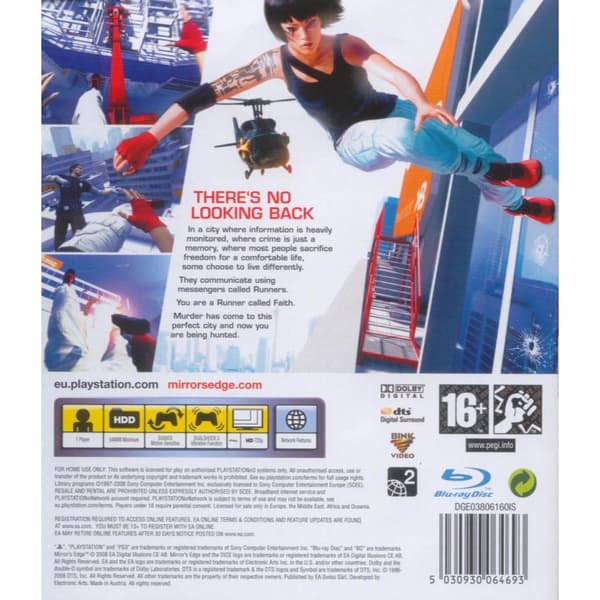 Mirrors Edge Playstation 3 PS3 (Begagnad)