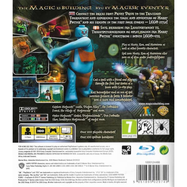 Lego Harry Potter Years 1-4 Playstation 3 PS3 Nordic (Begagnad)